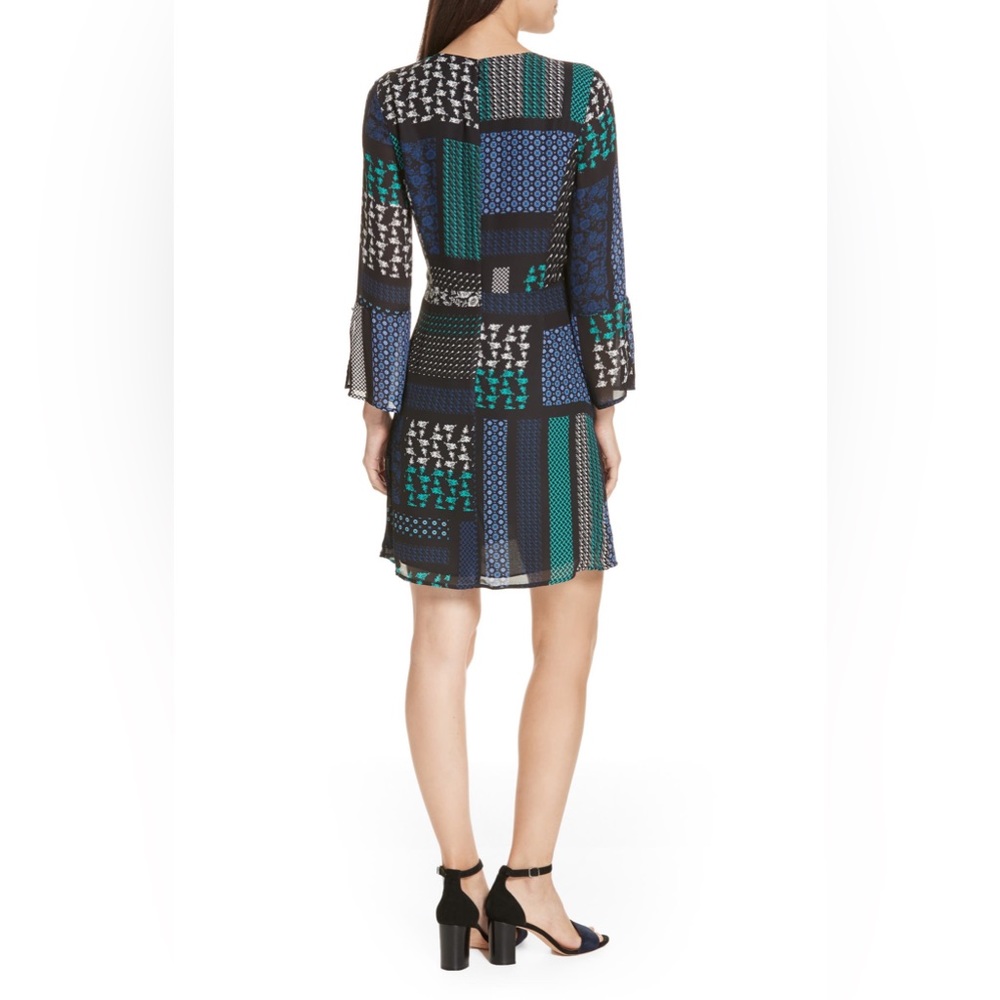 NWT Derek Lam 10 Crosby Silk Print Fit & Flare Dress - Picture 4 of 7